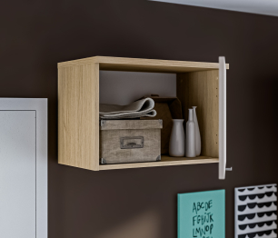 Полка Афина СБ-3320 Дуб Винченца/Кашемир серый