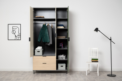 Шкаф Марвэл 16.317.03, темно-серый, сатин, плэйн, дымчатый зеленый