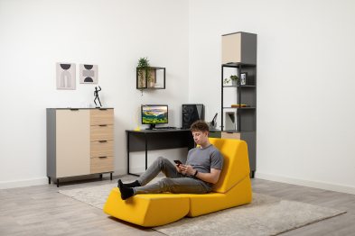 Комод Марвэл 16.234.01, темно-серый, сатин, плэйн