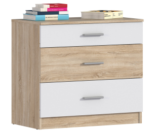 Комод Уют СБ-2749/1 Дуб Сонома/Белый