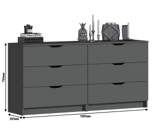 Комод Бруклин СБ-3252/1