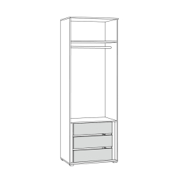 Шкаф для одежды Остин 13.336.02, серый графит, дуб золотой крафт