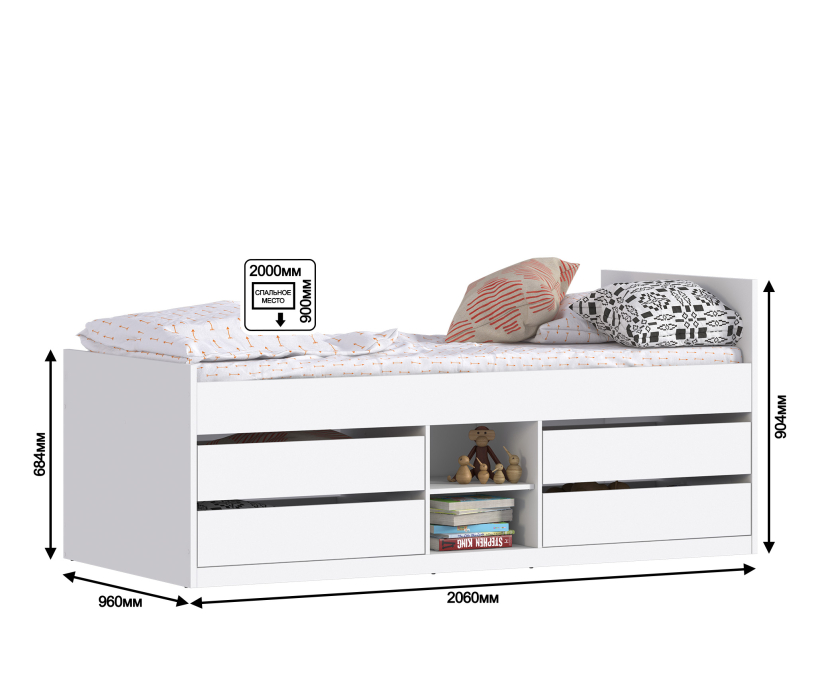 , Терра СБ-3131 Кровать Белый