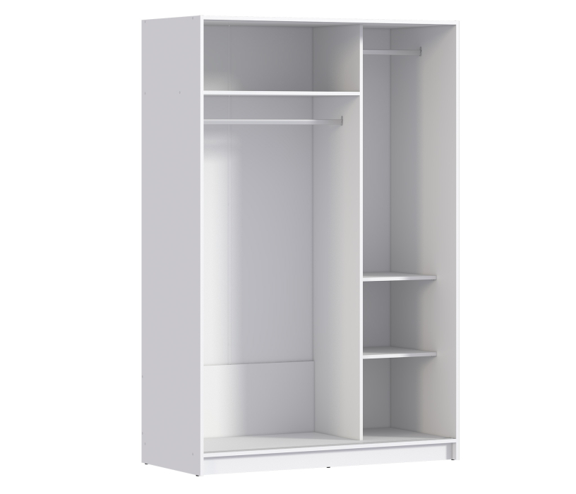 Шкафы-купе, Шкаф-купе 3-х дверный Терра СБ-2610 с зеркалом Белый