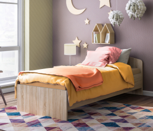 Кровать Кито СБ-2227 (800) Дуб Сонома с основанием