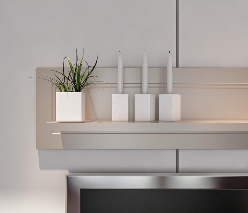 Настенные полки, Полка Ассоль СБ-3431 Кашемир серый,МДФ Кашемир