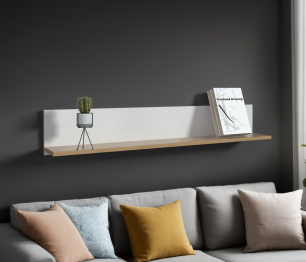 Полка Монтана СБ-3558 Белый Альпийский,Дуб Гамильтон