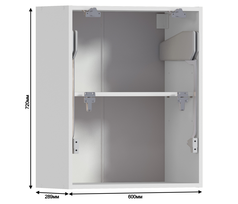Корпус, Лофт корпус для шкафа навесного 60х72 см