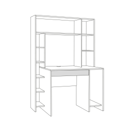 Стол компьютерный Комфорт 12.71, гикори рокфорд натуральный, дымчатый зеленый