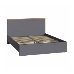 Кровать Остин 11.53, серый графит, дуб золотой крафт