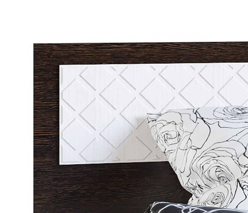 Кровати 160 см, ЛДСП Кровать НИКОЛЬ 1,6 Венге-Лиственница светлая