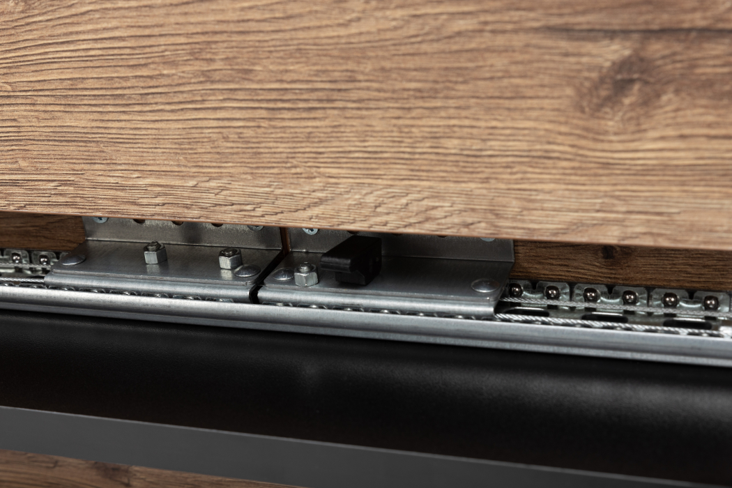 Обеденные столы, Стол раздвижной DAIKO 1Р, металл Черный, Дуб велингтон